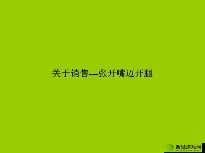 张开嘴迈开腿找客户:探索销售成功之路